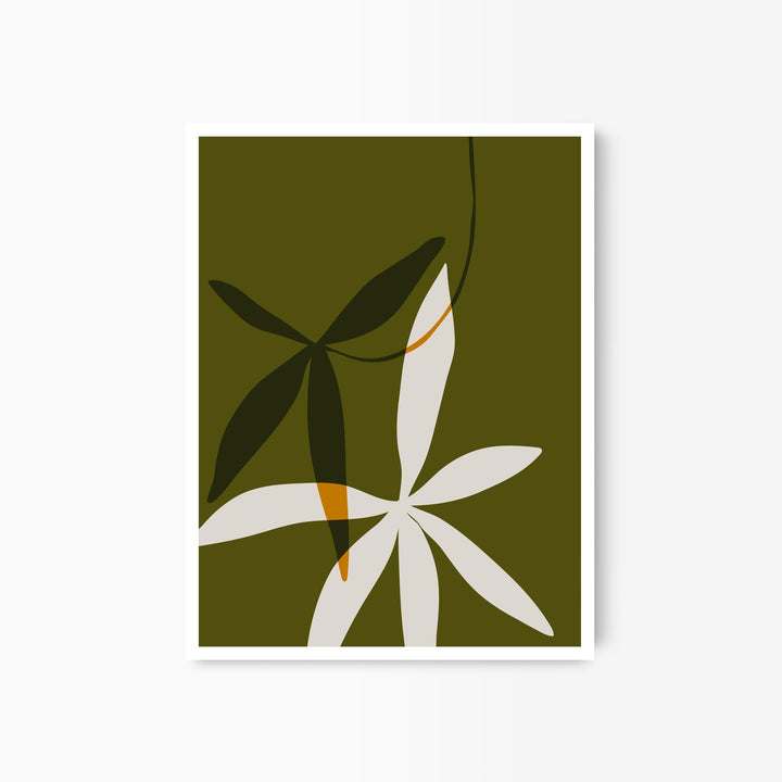 Abstract Hanging Flowers Print