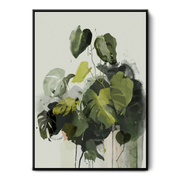 Abstract Monstera Leaf