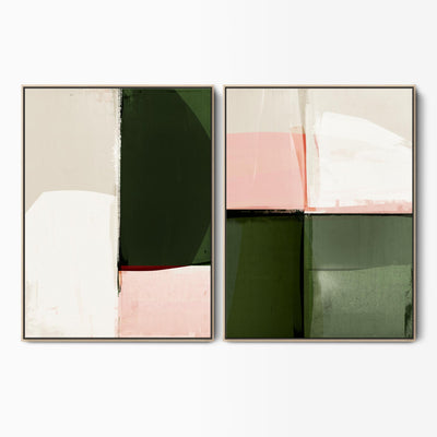 Reconnect & Stay Grounded Framed Abstract Canvas Set