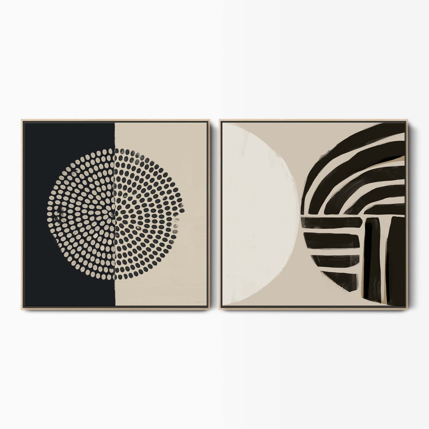 Moment of Calm & Sol-Mates Abstract Canvas Set