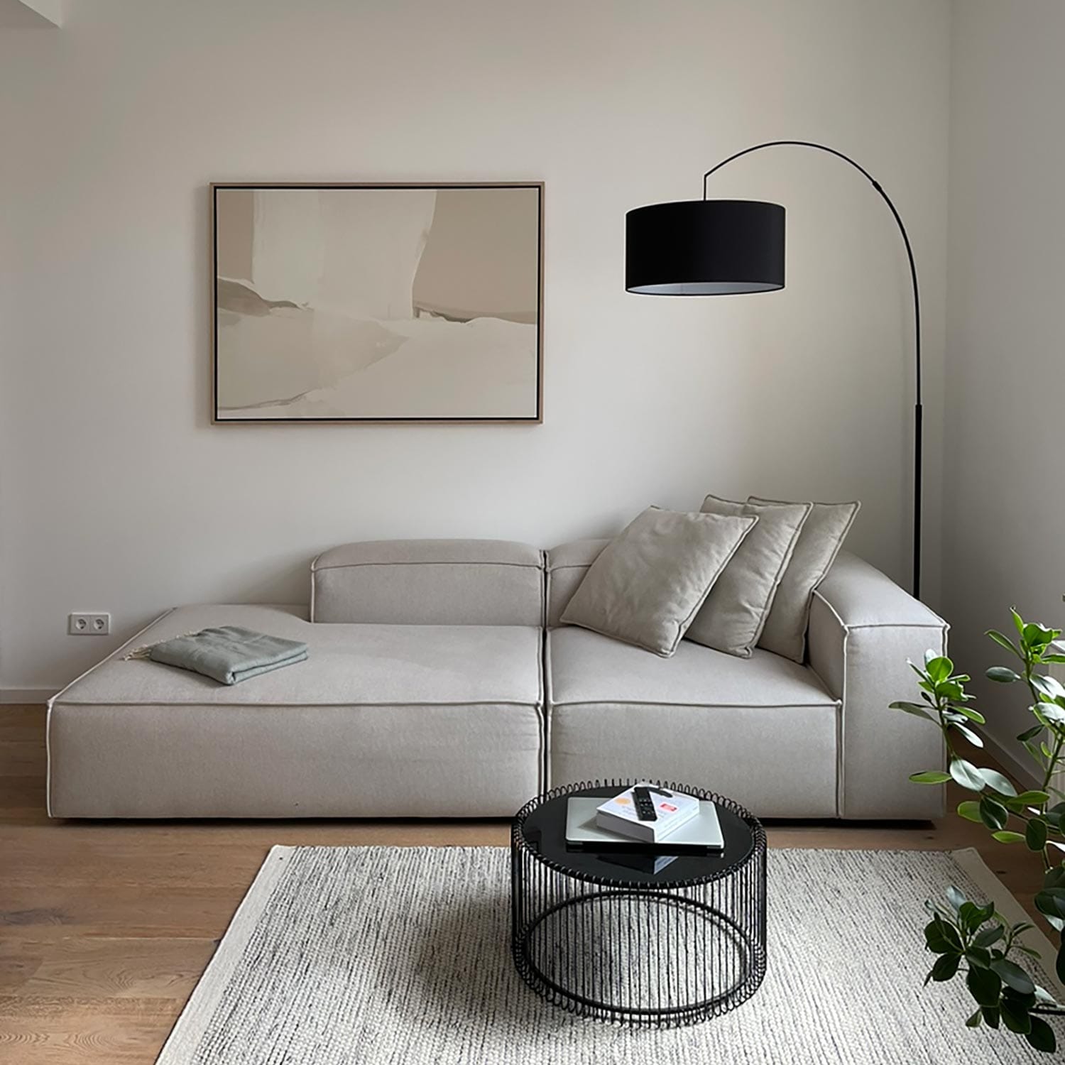 Green Lili Large / Natural* Always Moving Abstract Canvas Art