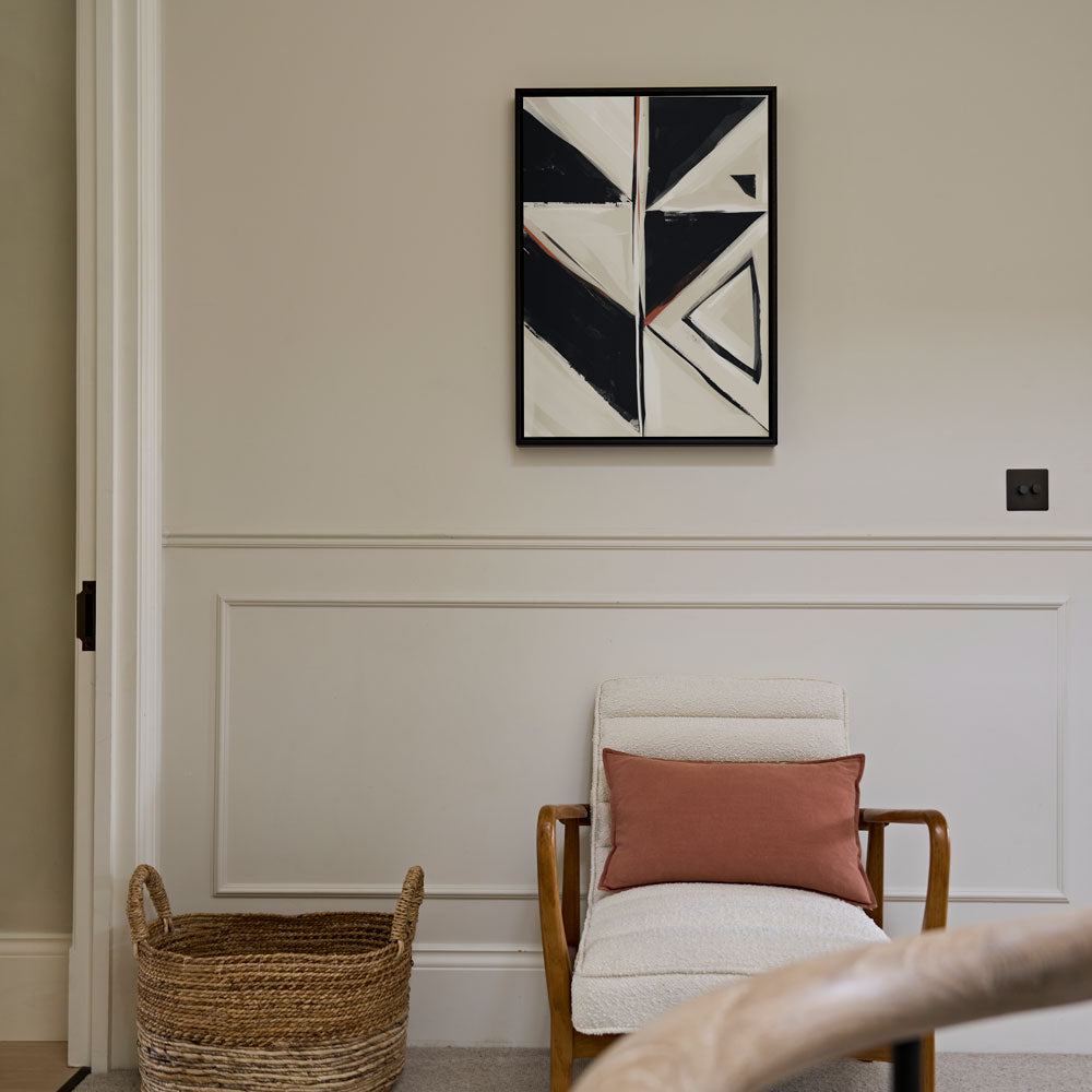 Green Lili Medium / Black Aztec Shapes