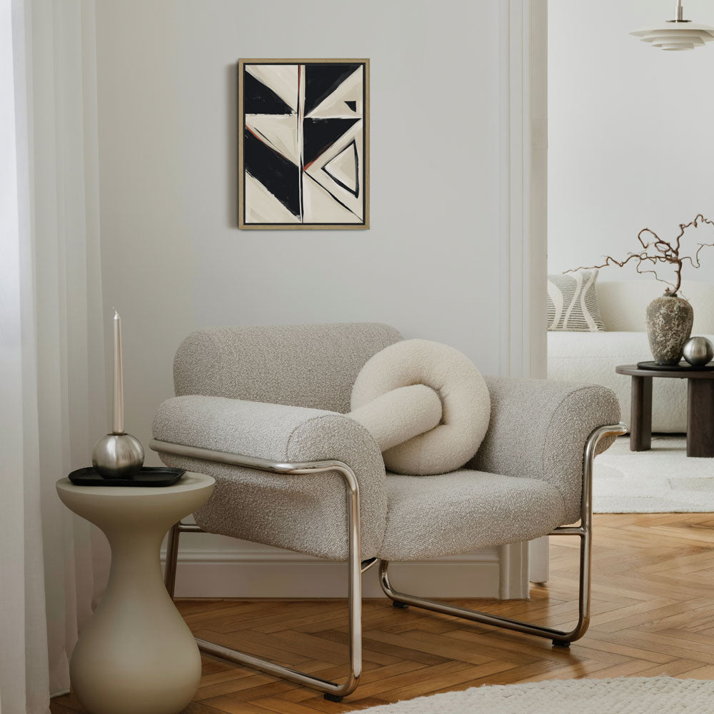 Green Lili Small / Natural Aztec Shapes