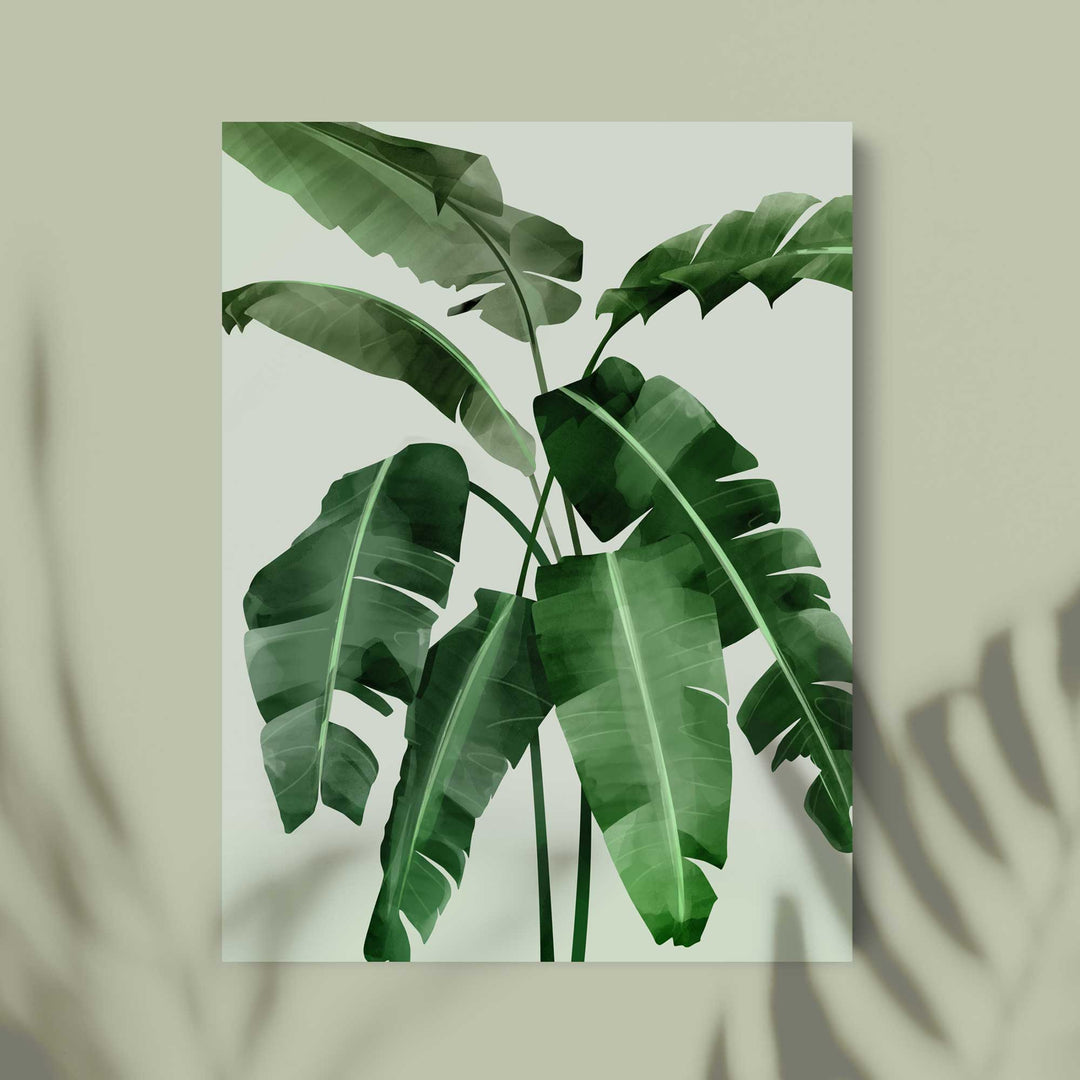 Green Lili 30x40cm / Unframed Banana Leaves Art Print
