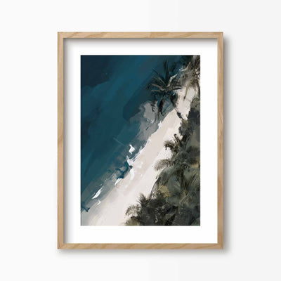 Green Lili 30x40cm / Natural with mount Beach Days Art Print