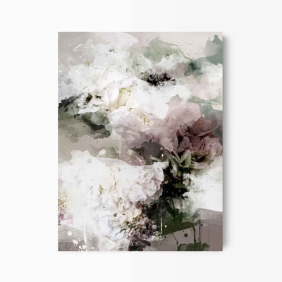 Green Lili 30x40cm / Unframed Bed Of Roses Abstract Floral Art Print