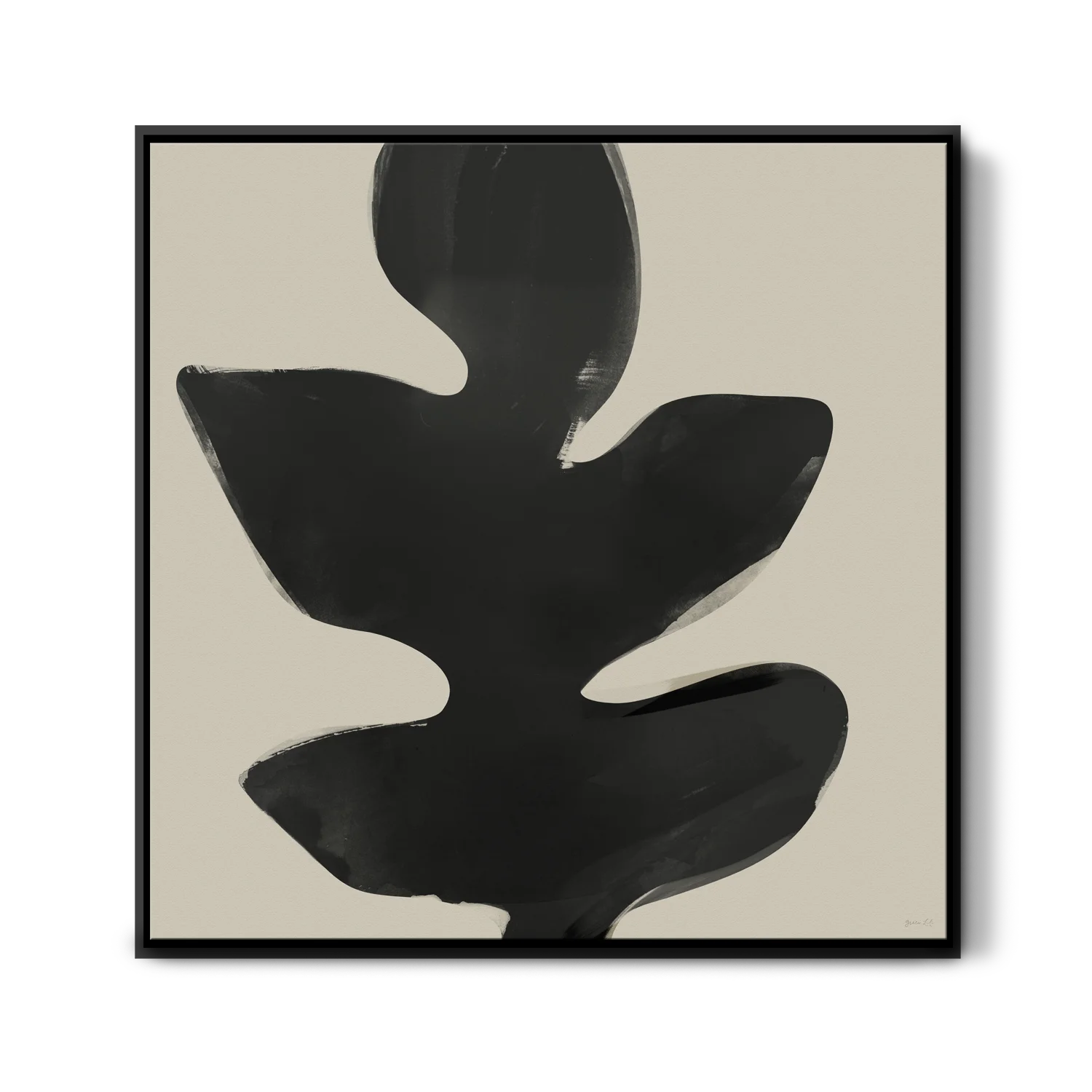 Green Lili Medium / Black Big Leaf