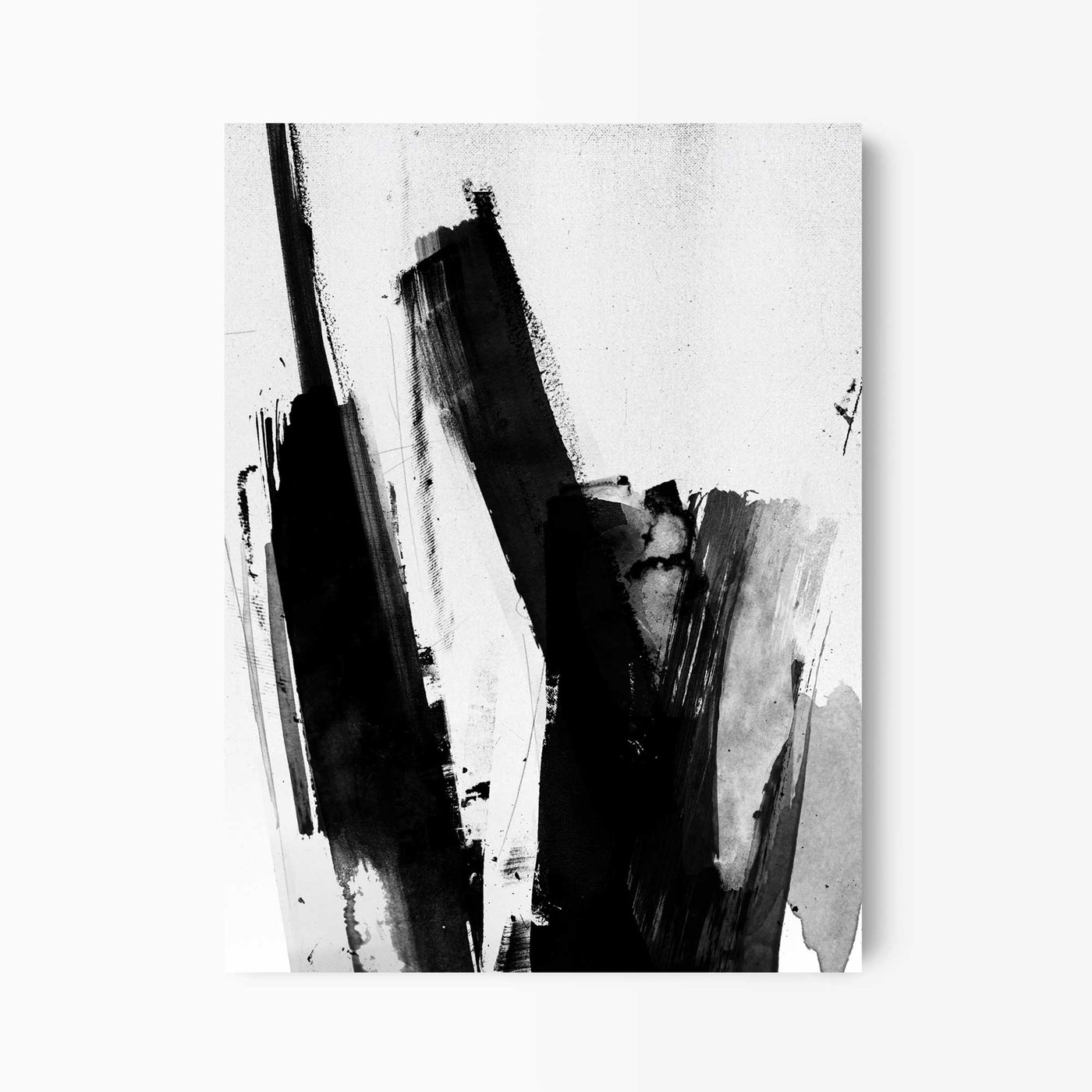 Green Lili 30x40cm / Unframed Black and White Abstract Scribble Painting 2