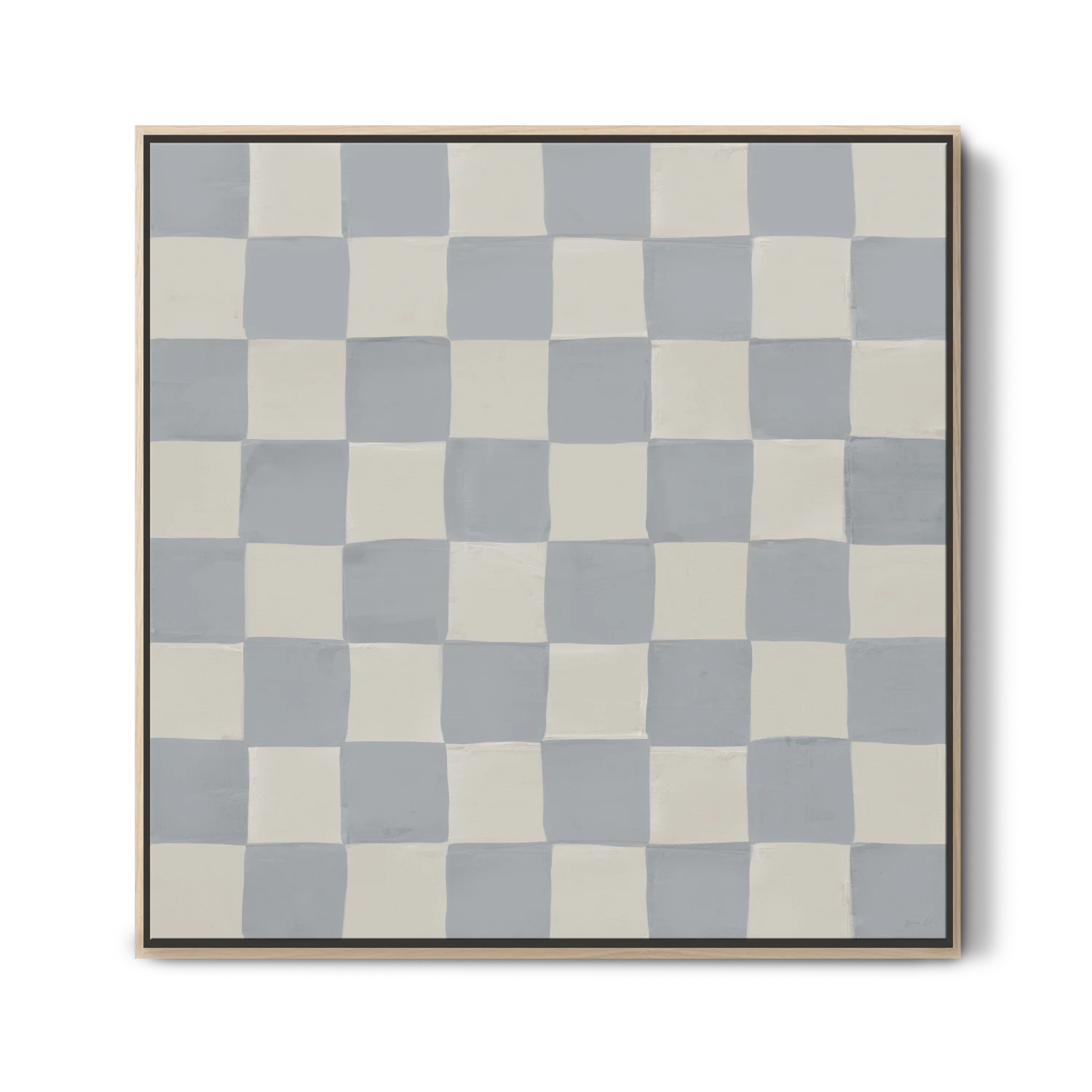 Green Lili Extra Large / Natural Blue Checkerboard