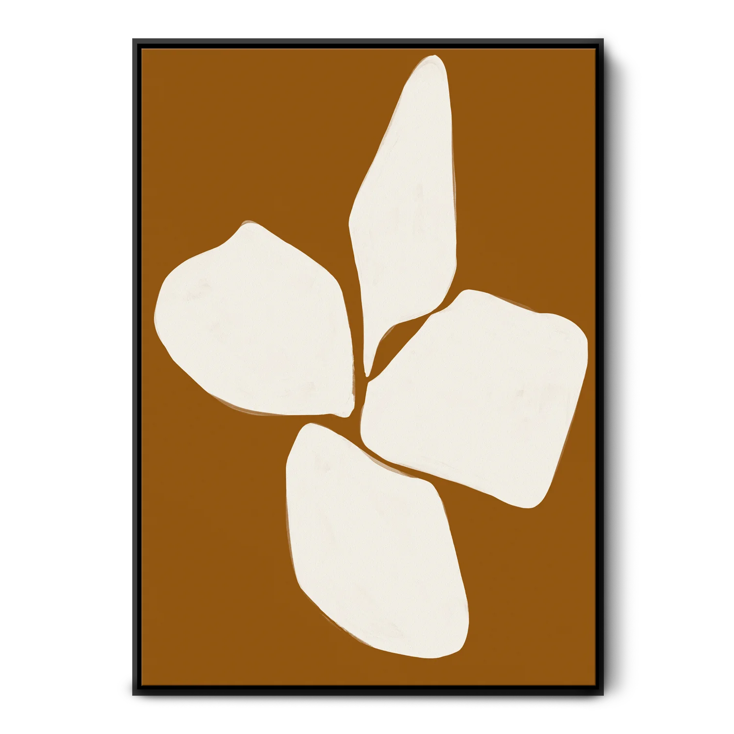 Green Lili Large / Black Burnt Orange Anemone Flower