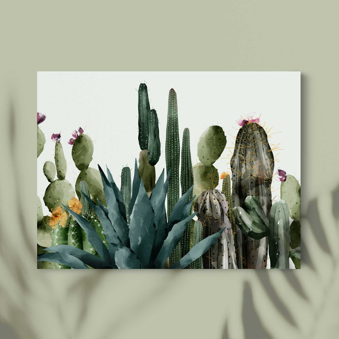 Green Lili 30x40cm / Unframed Cactus Garden Art Print