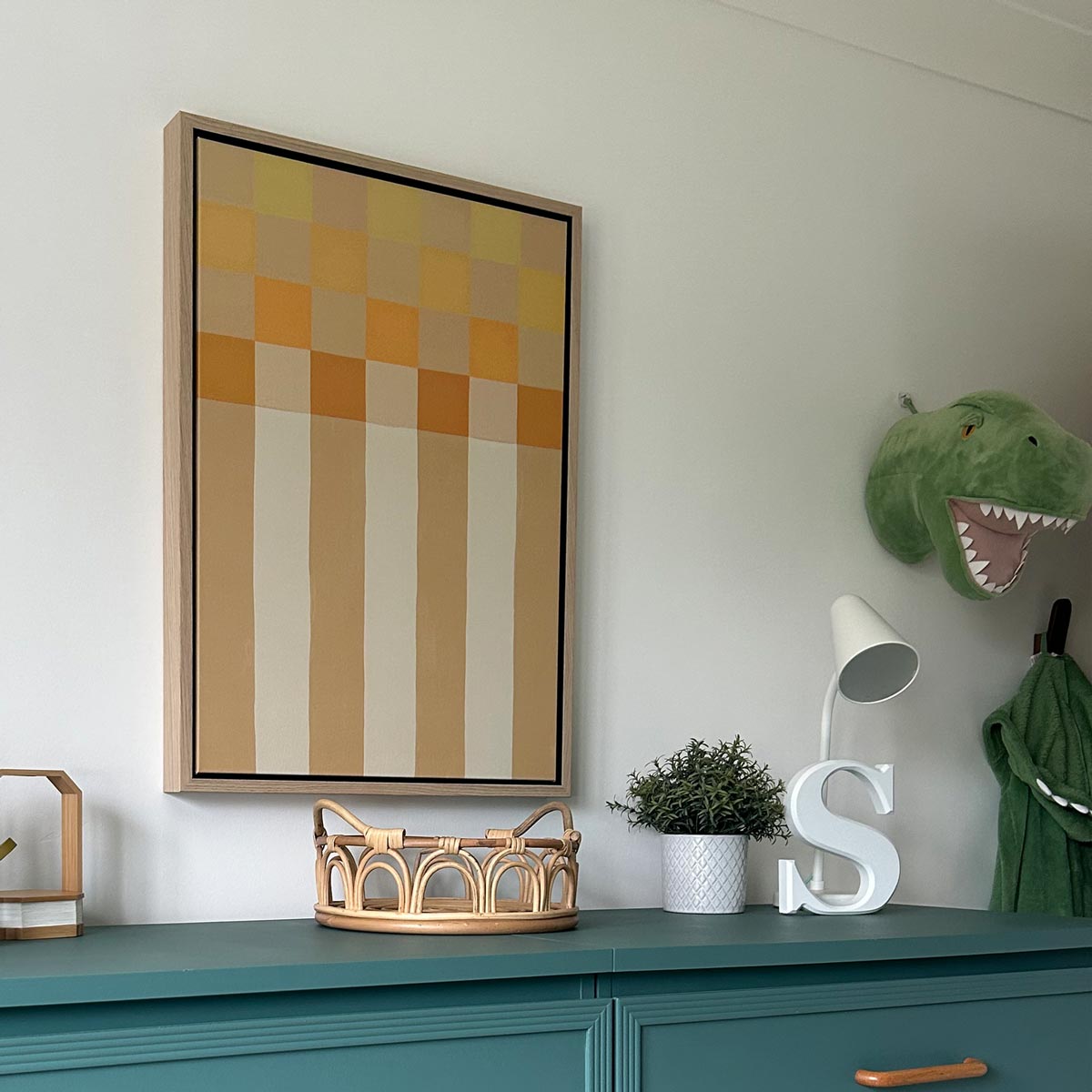 Green Lili Cheerful Checkers