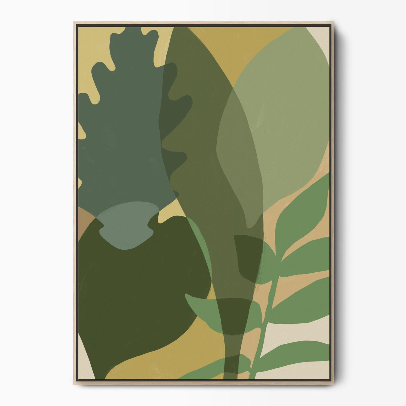 Green Lili 50x70cm / 20x28" / Natural Forest Friends Botanical Canvas Art