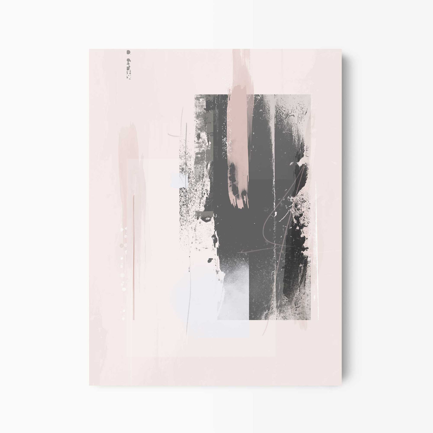 Green Lili 30x40cm / Unframed Free Spirit Pink & Grey Abstract Art