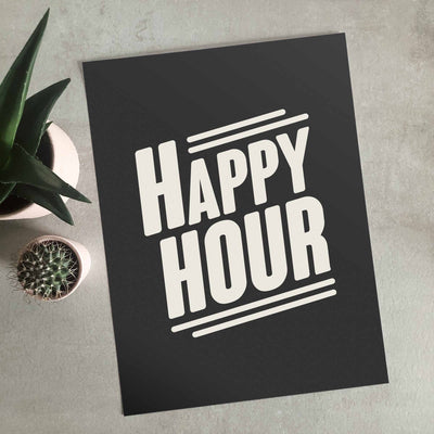 Green Lili 30x40cm / Unframed Happy Hour Typography Art Print