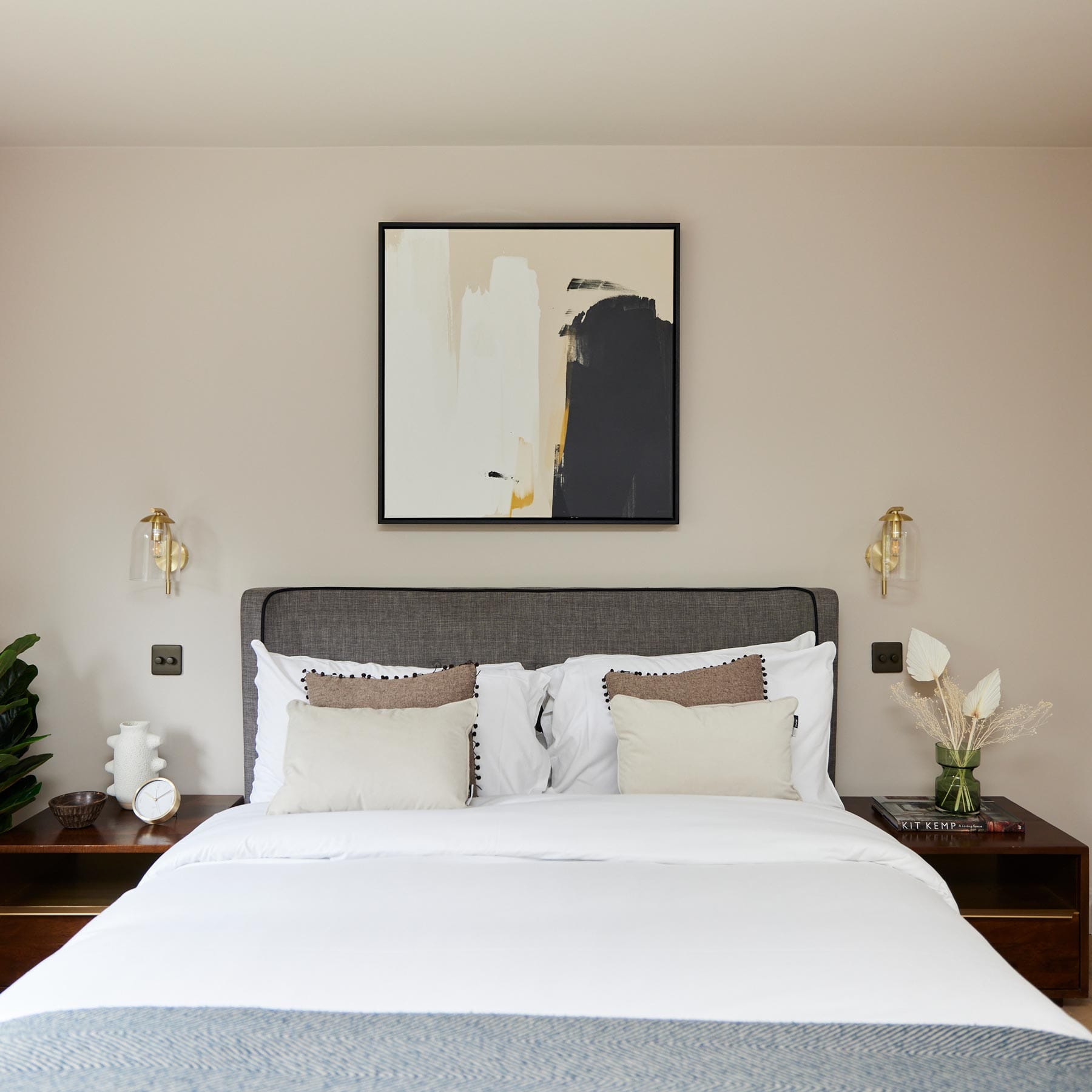 Green Lili High Spirits Framed Abstract Canvas Art