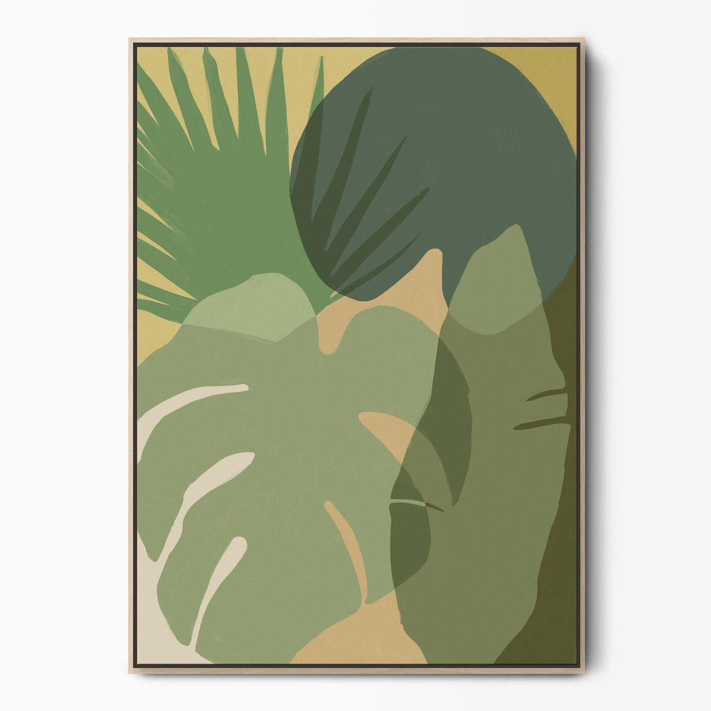 Green Lili 50x70cm / 20x28" / Natural Jungle Joy Kids Botanical Canvas Art