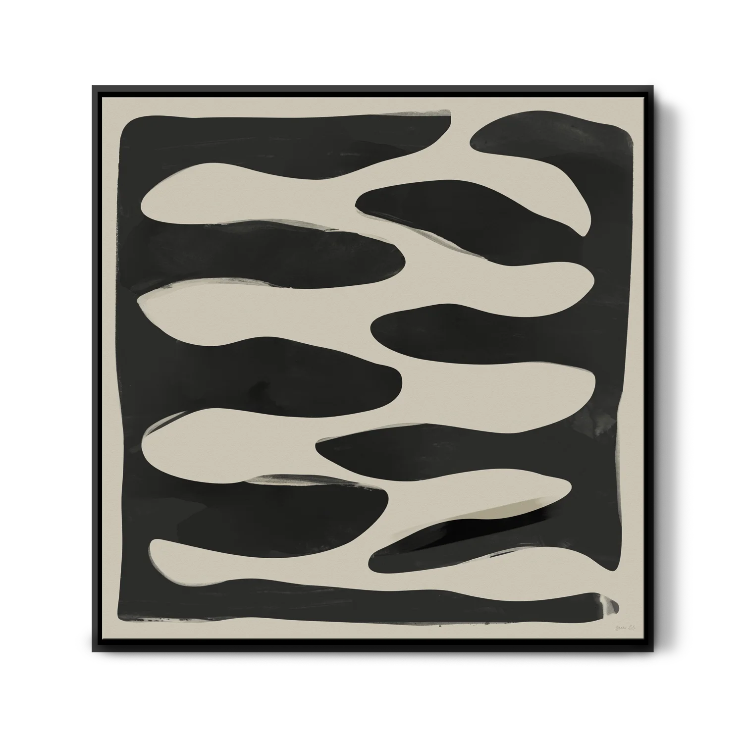 Green Lili Medium / Black Leaf It Out