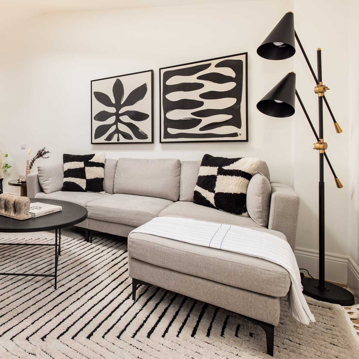 Green Lili Leaf It Out Abstract Canvas Art