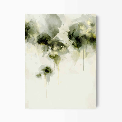 Green Lili 30x40cm / Unframed Misty Morning Abstract Floral Print