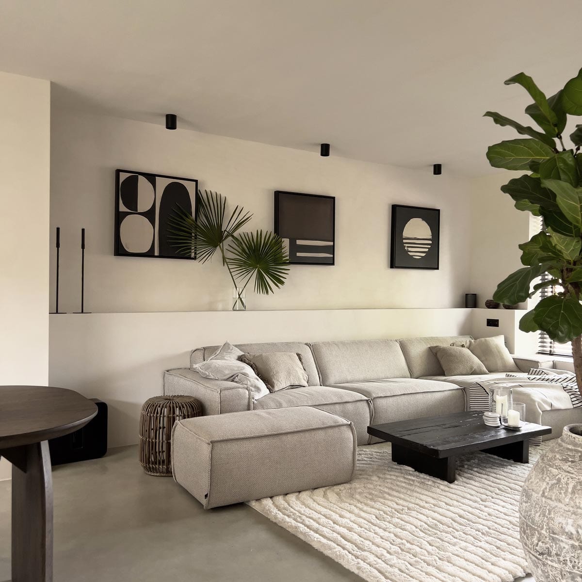 Green Lili Moon Child Abstract Canvas Art