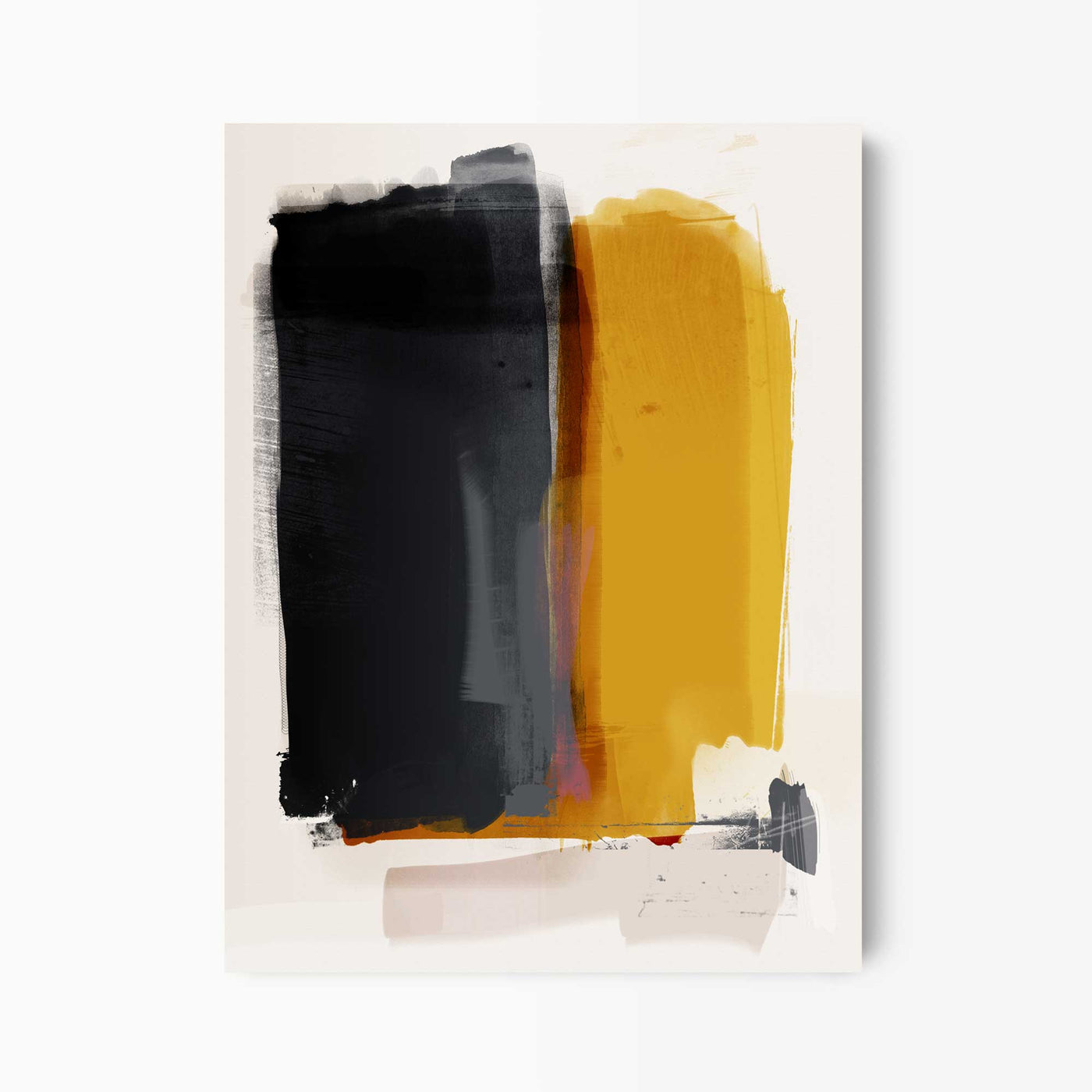 Green Lili 30x40cm / Unframed Mustard Shades Abstract Art Print