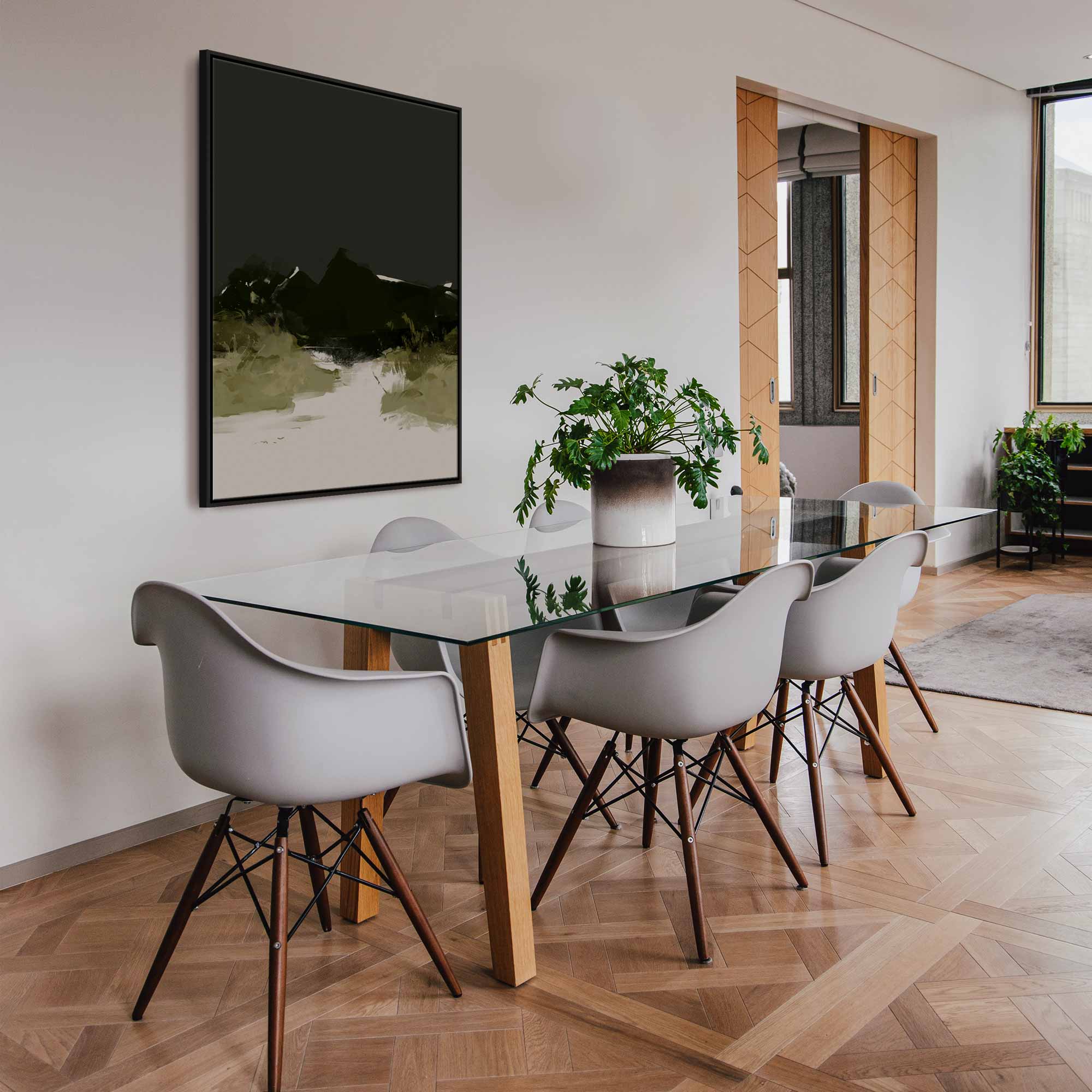 Green Lili Natural High Abstract Canvas Art