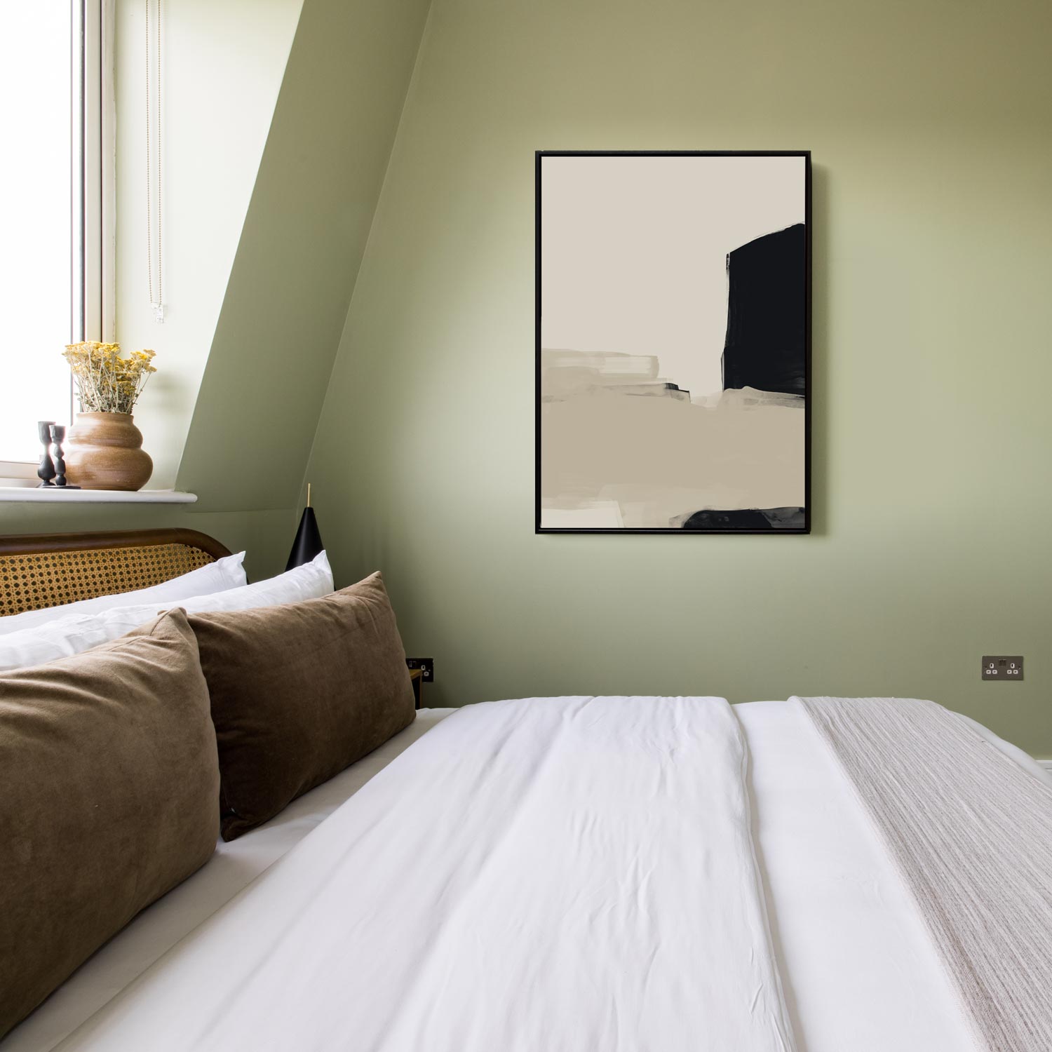 Green Lili Large / Black Nature Flows