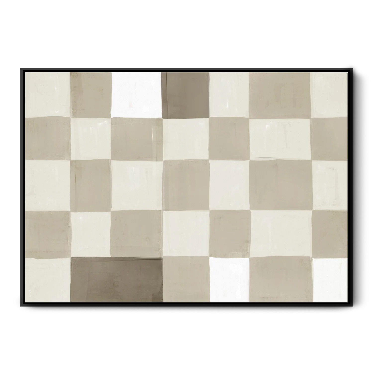 Green Lili Neutral Checkerboard