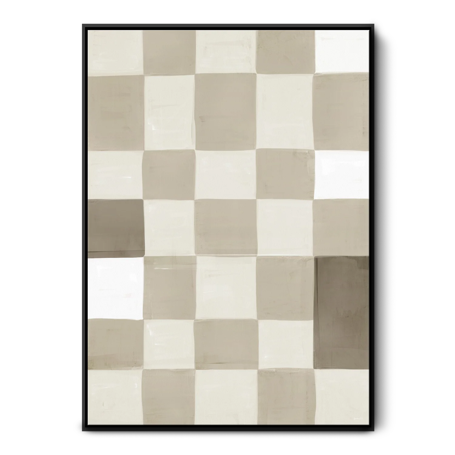 Green Lili Medium / Black Neutral Checkerboard