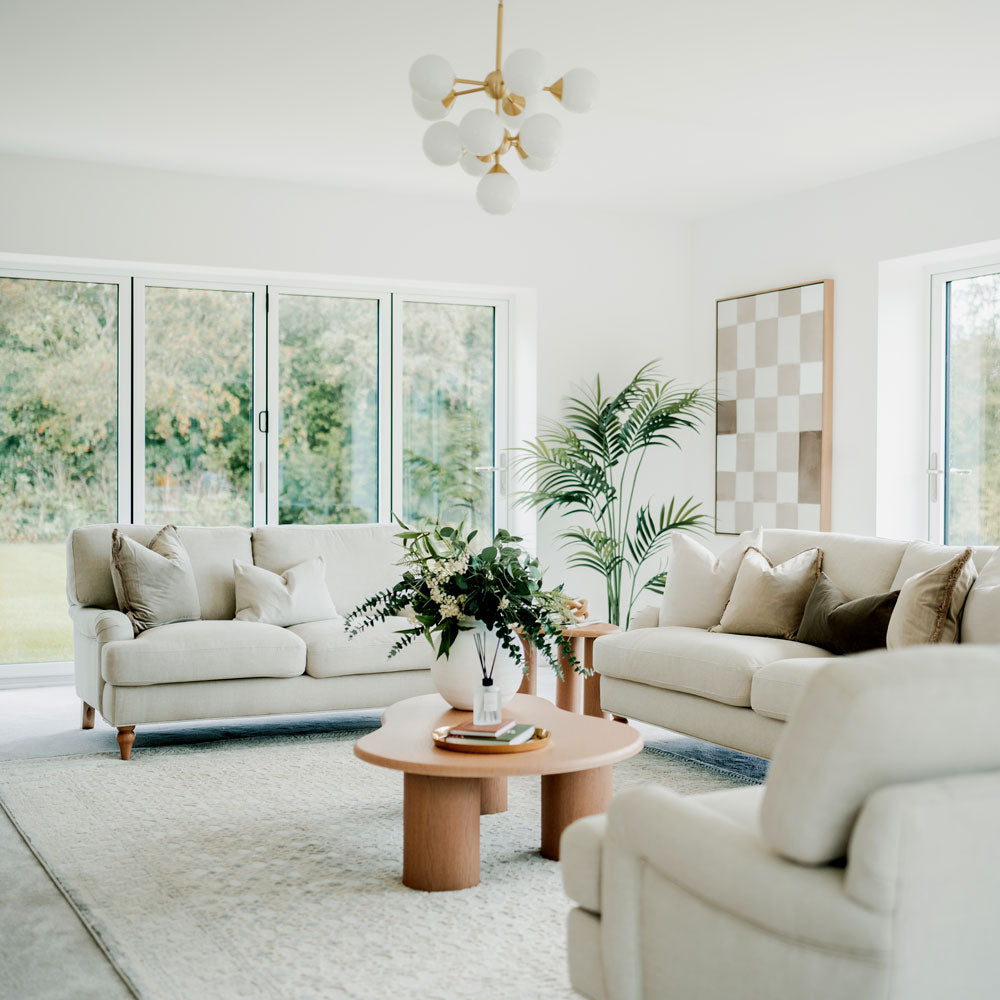 Green Lili Neutral Checkerboard