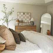 Green Lili Medium / Natural Neutral Checkerboard