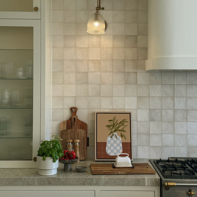 Green Lili Small / Natural Olive Branch