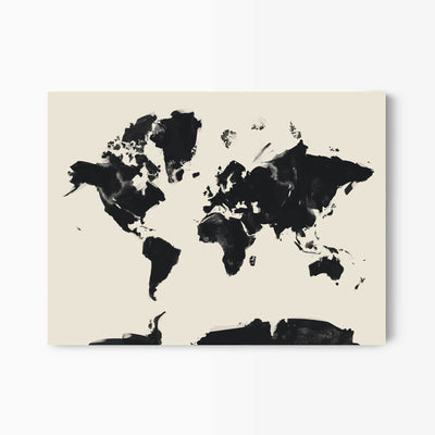 Green Lili 30x40cm / Unframed Painted World Map Art Print