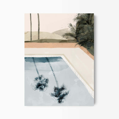 Green Lili 30x40cm / Unframed Palm Springs Poolside Art Print