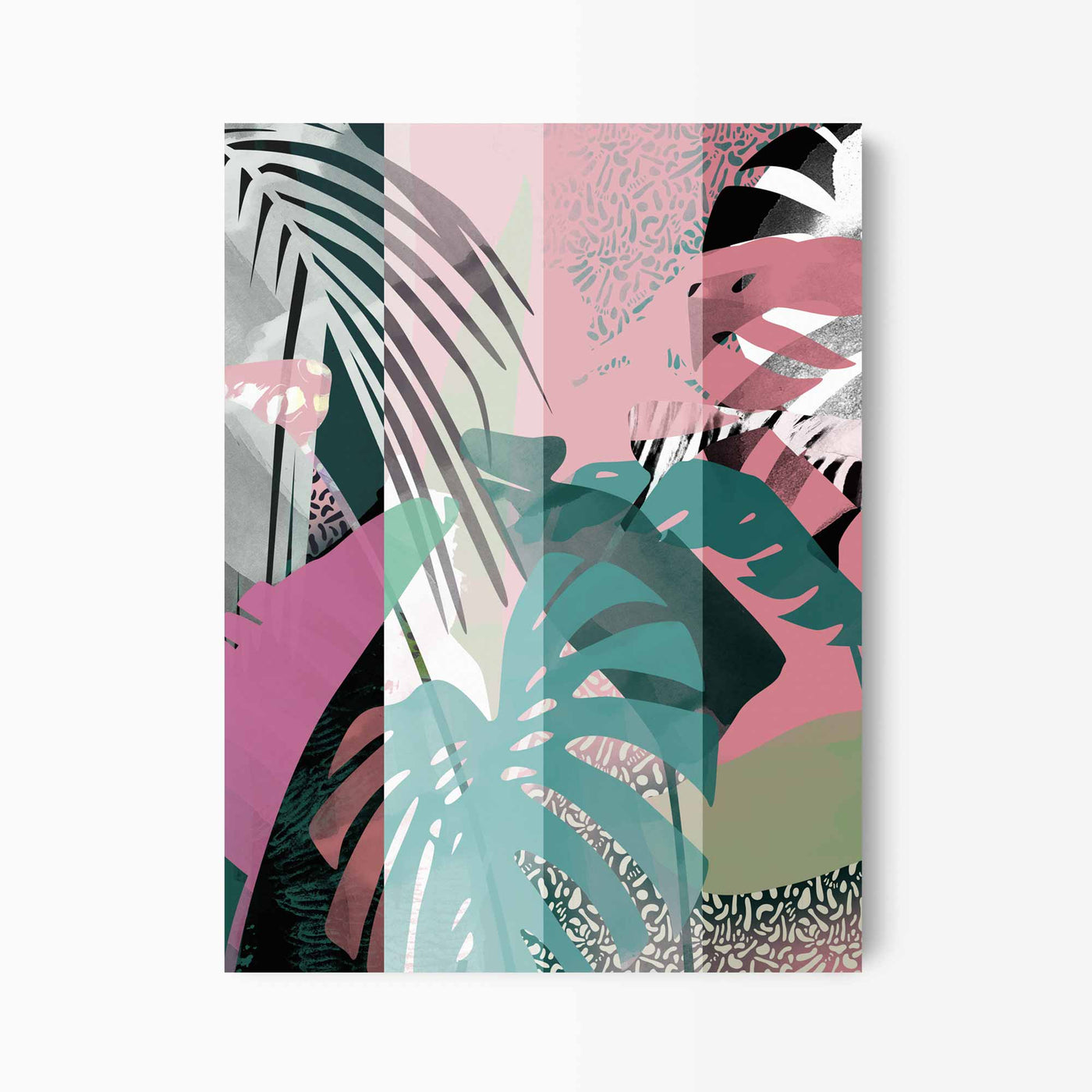 Green Lili 30x40cm / Unframed Pink & Green Tropical Print
