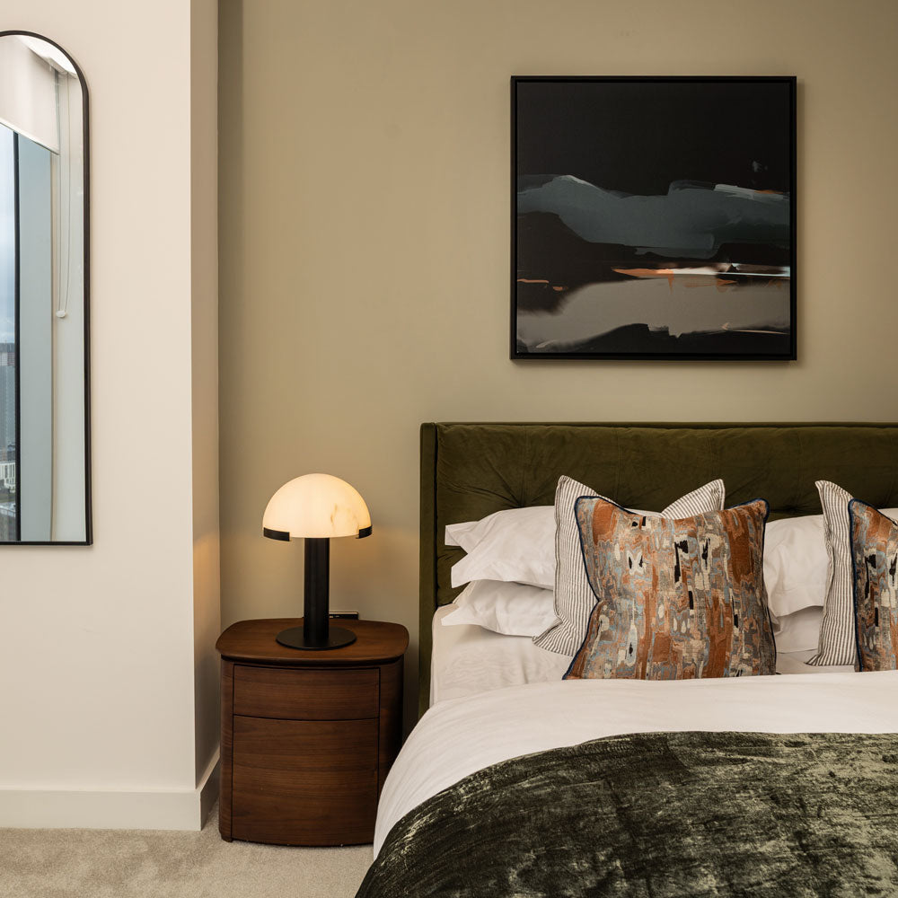 Quiet Reflection Abstract Landscape Canvas Art | Green Lili