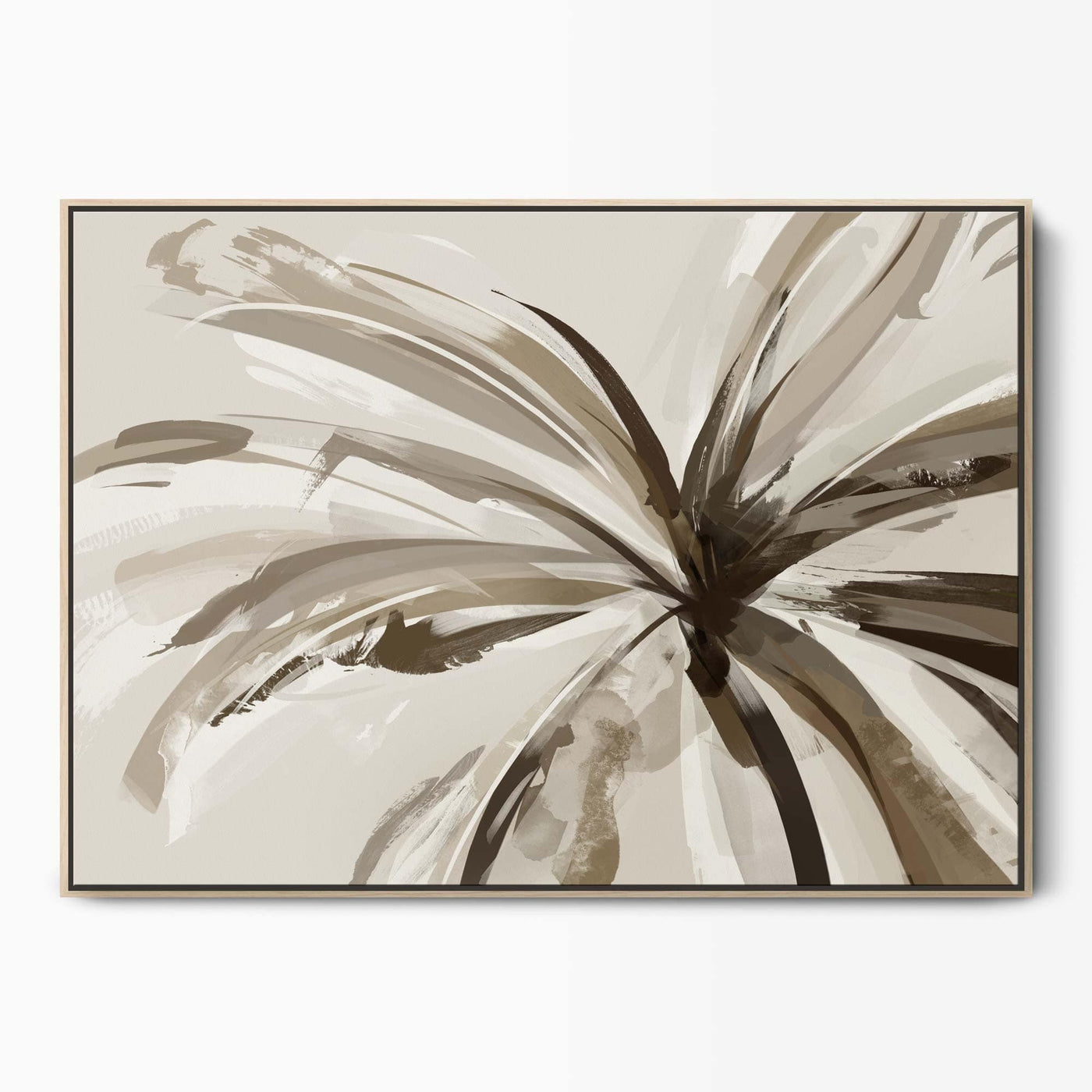 Green Lili Large / Natural* Sandy Palms Botanical Canvas Art