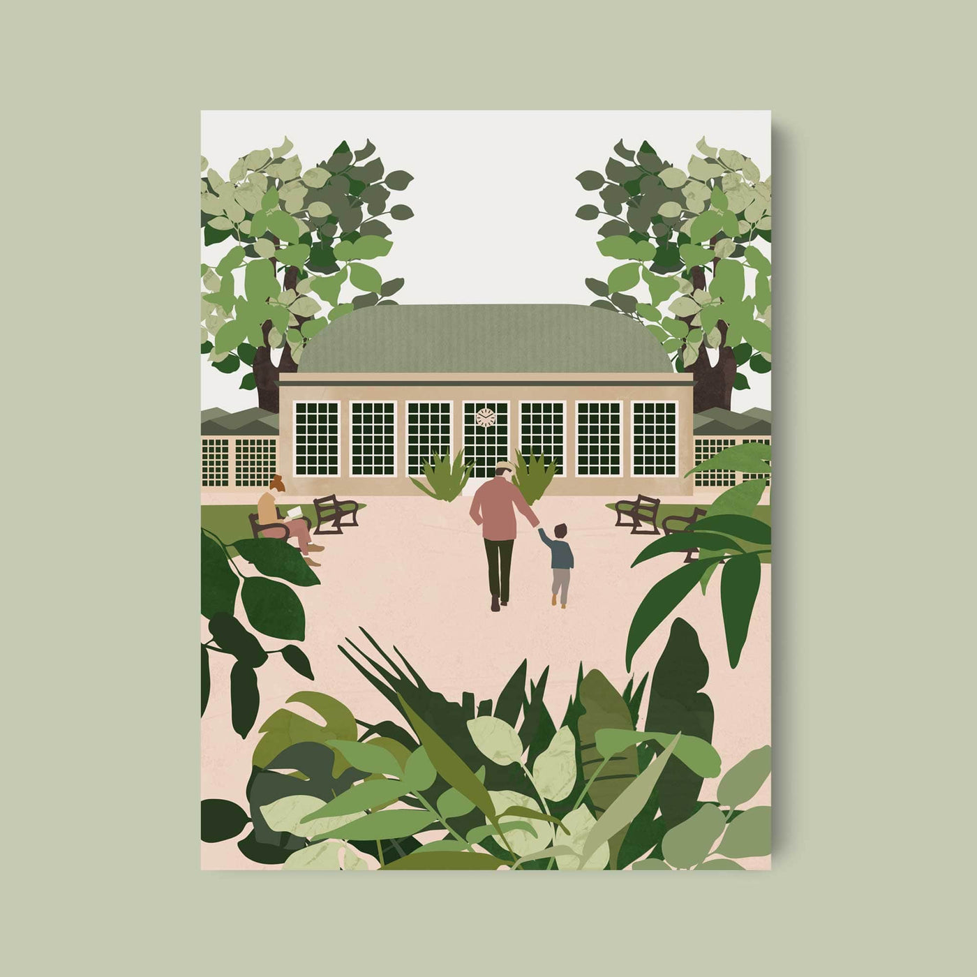 Green Lili 30x40cm / Unframed Sheffield Botanical Gardens Print