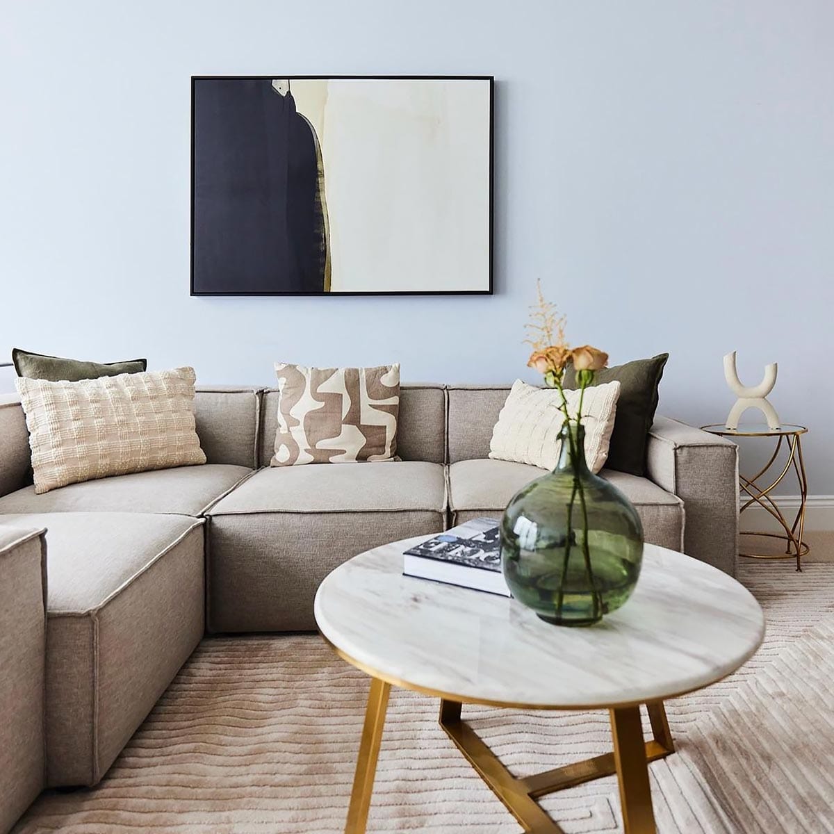 Green Lili Shore Thing Abstract Canvas Art