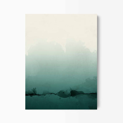 Green Lili 30x40cm / Unframed Solitude Is Bliss Abstract Art Print