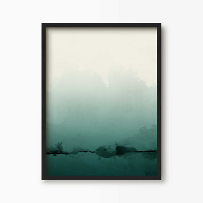 Green Lili 30x40cm / Black Solitude Is Bliss Abstract Art Print