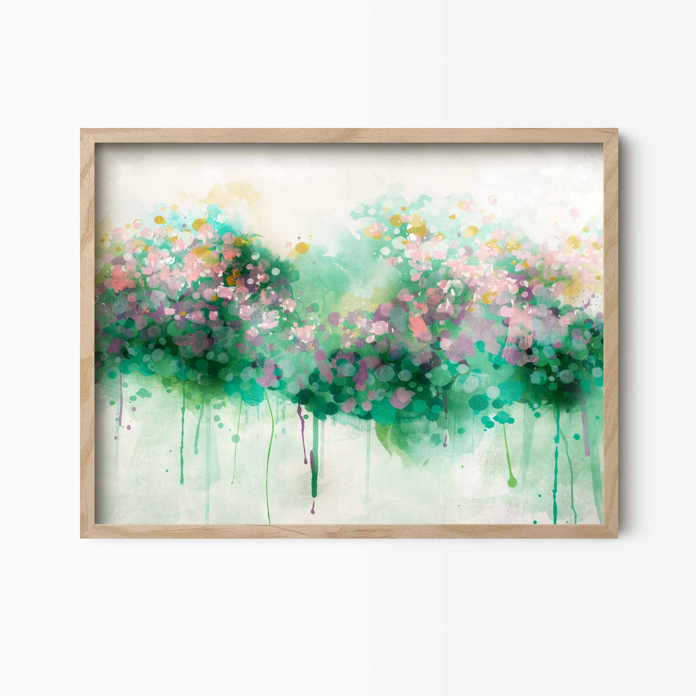 Green Lili 30x40cm / Natural Spring Bloom Abstract Floral Art Print