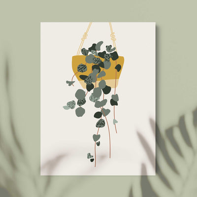 Green Lili 30x40cm / Unframed String of Hearts Hanging Plant Print
