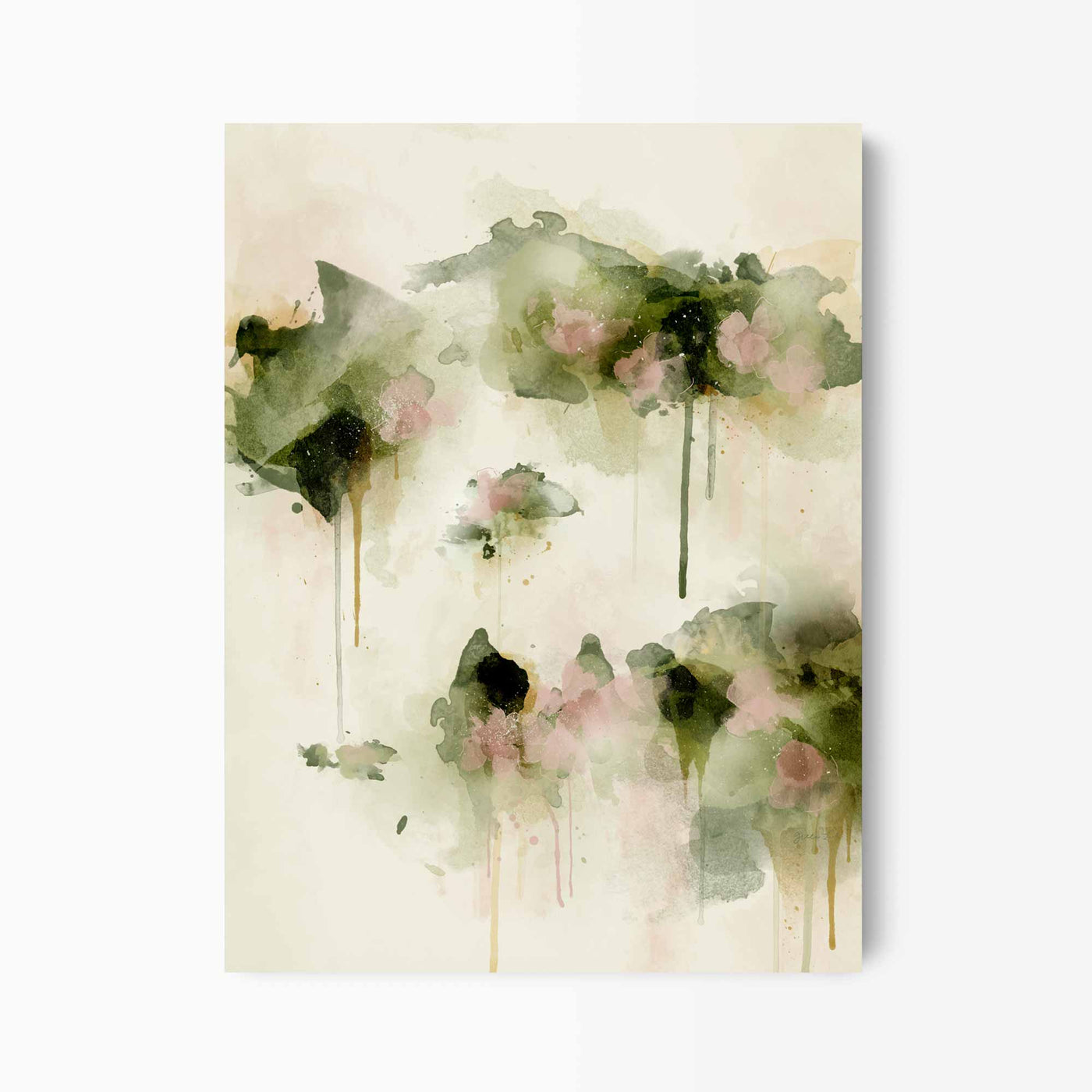 Green Lili 30x40cm / Unframed Summer Days Abstract Floral Print