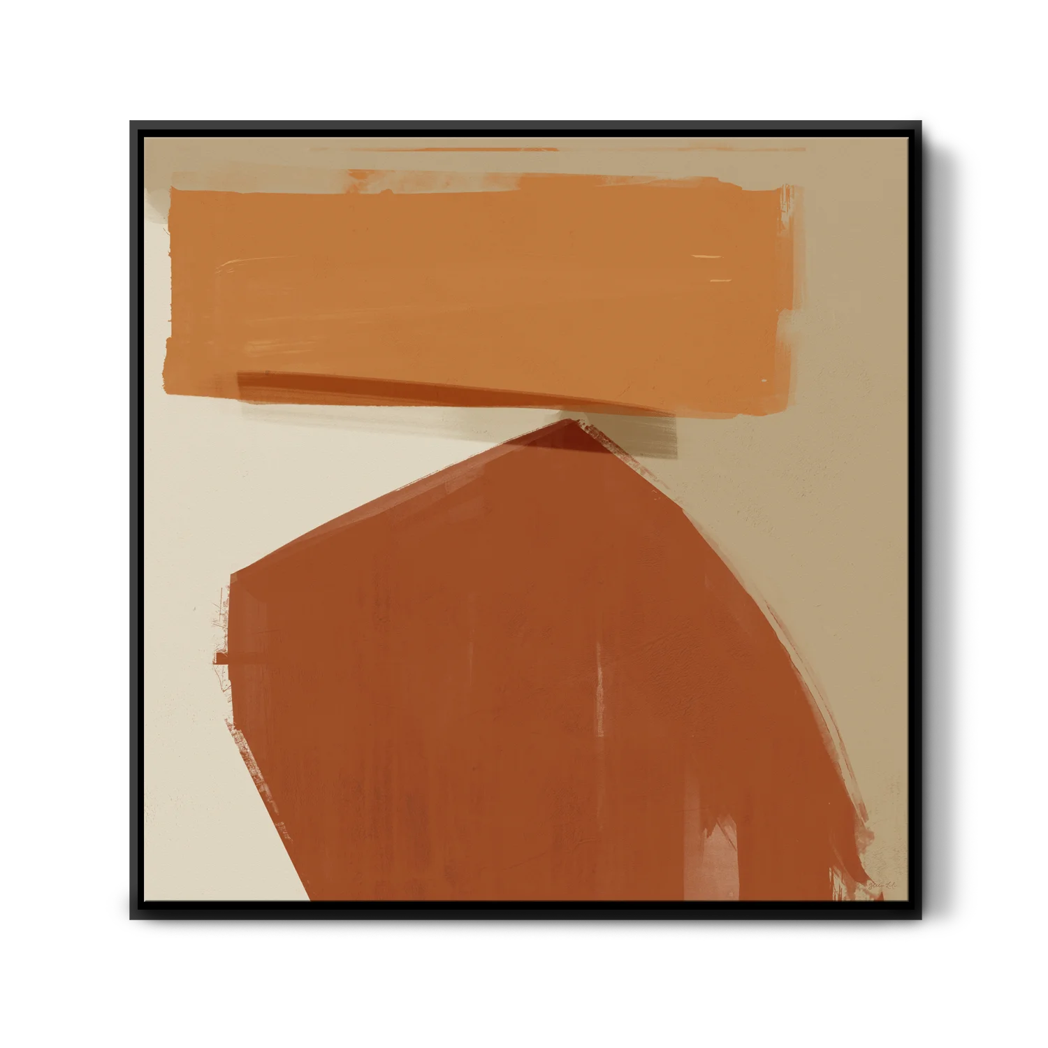 Top Form Framed Abstract Canvas Art | Green Lili
