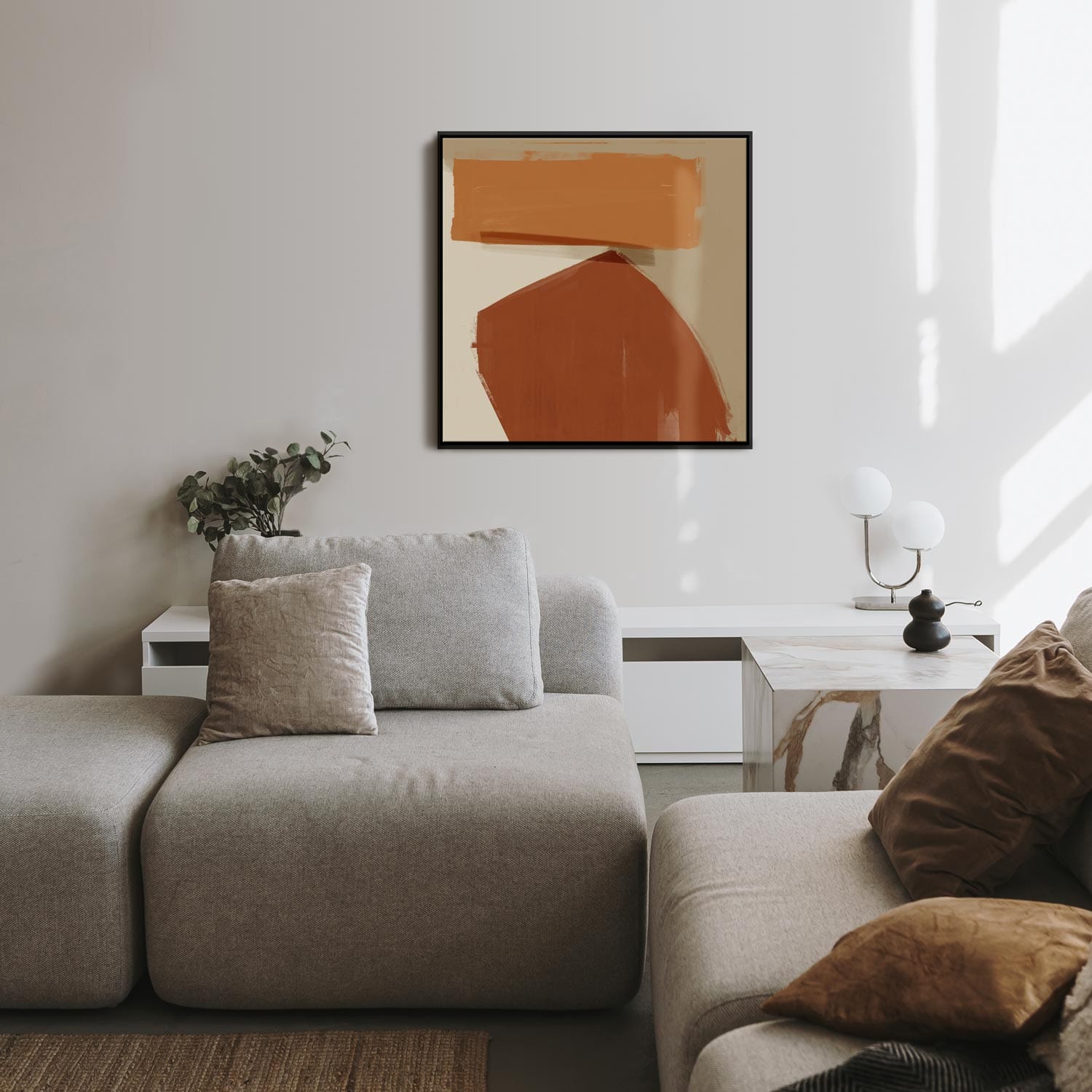 Green Lili Top Form Abstract Canvas Art