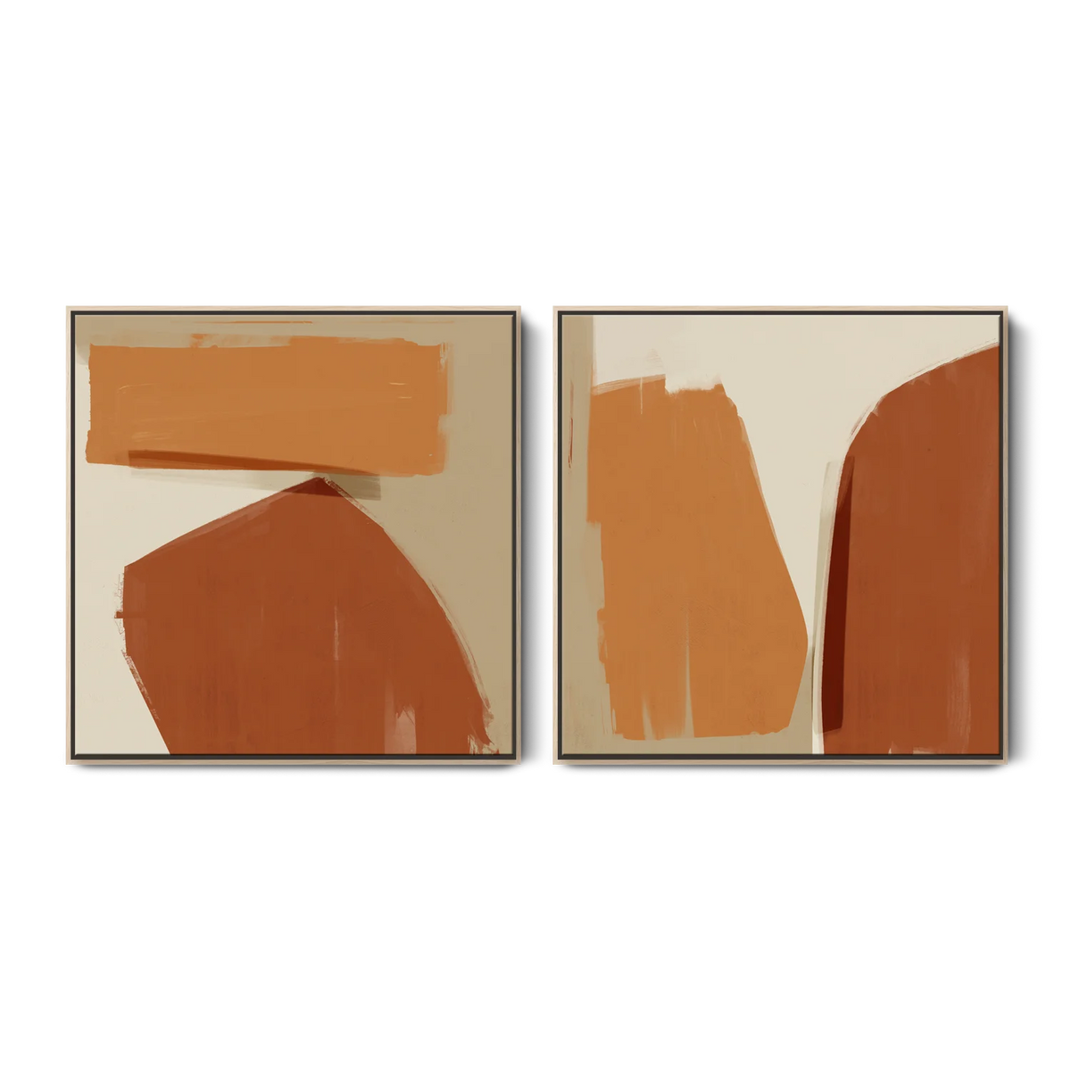 Green Lili Top Form & Natural State Abstract Canvas Set
