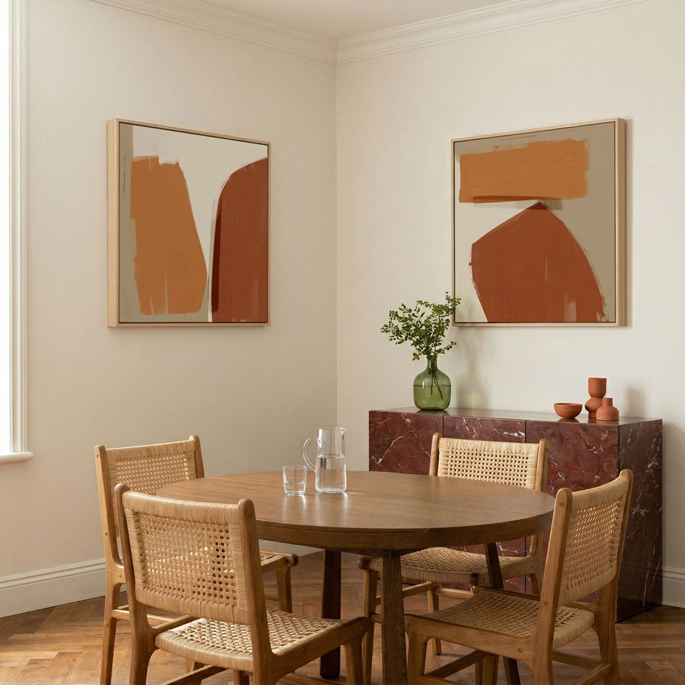 Green Lili Top Form & Natural State Abstract Canvas Set