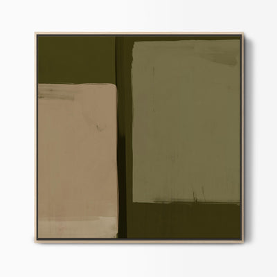 Green Lili 61x61cm / 24x24" / Natural* Unwind Abstract Canvas Art